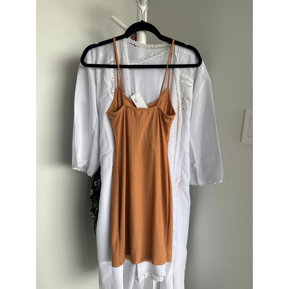 NWT Fitted Ribbed Mini Dress - Picture 2 of 3